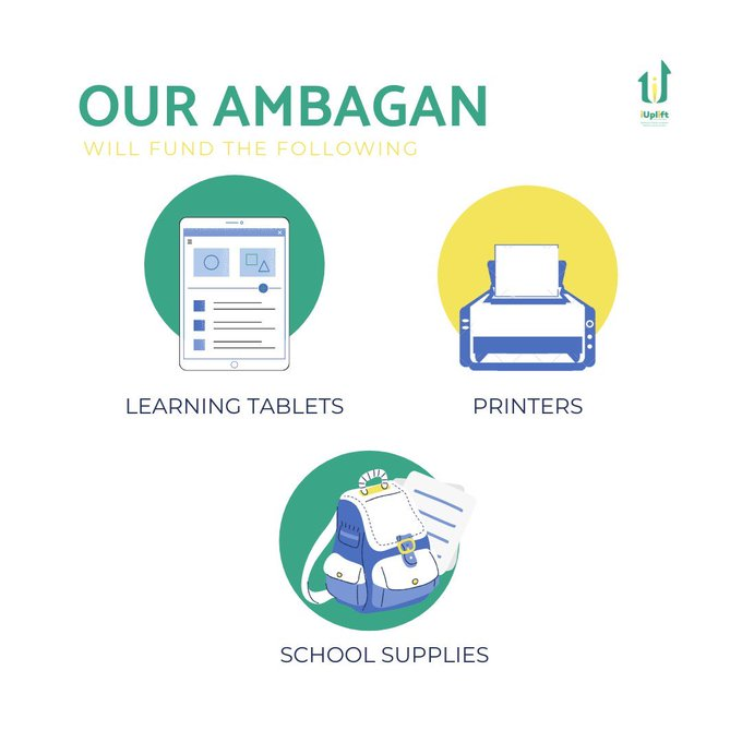 SBU_NursingSC's tweet photo. AMBAGAN TAYO

Bawat ambag, mahalaga.

#ProjectAmbagan is a fundraising initiative for the distance learning needs of students from Brgy. Pag-Asa High School in Camarines Norte and Balanti Elementary School in Rizal.

#iUplift because every Filipino student deserves equal access. https://t.co/KaDuDdPVFw
