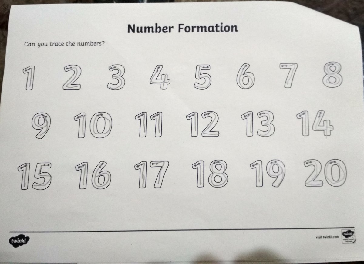 SSGupta23601708's tweet photo. @UpdatesMcDermot Maths and Numbers- Aarna practiced writing numbers upto 20 and completed the symmetry task. https://t.co/HmfomMXnKm