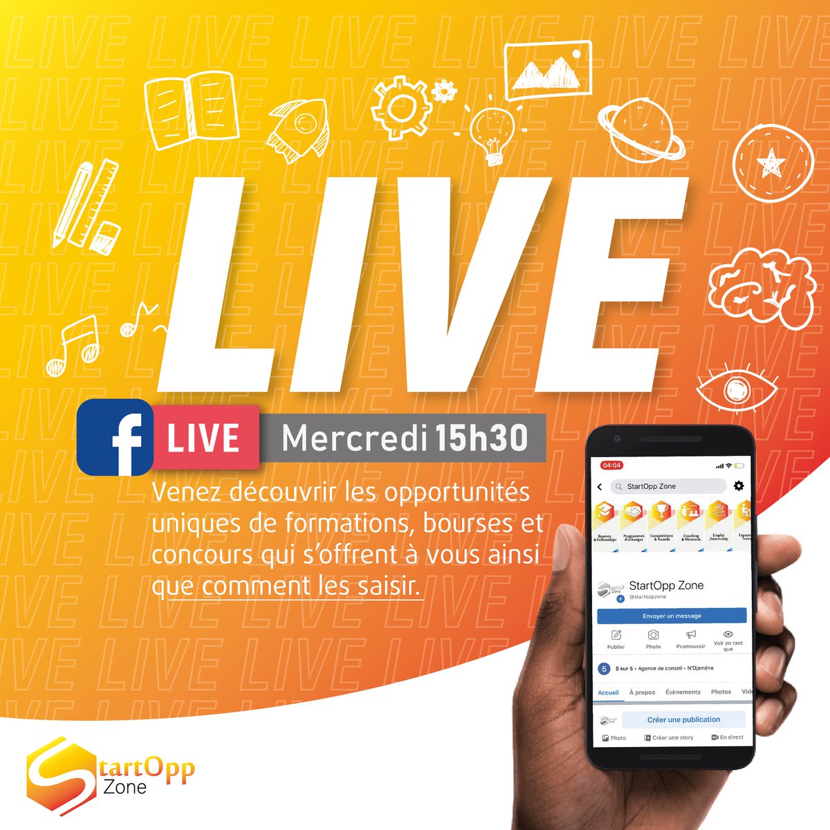StartoppZone's tweet photo. Rejoignez nous chaque mercredi sur notre page Facebook ! https://t.co/5vqctJ7yjV