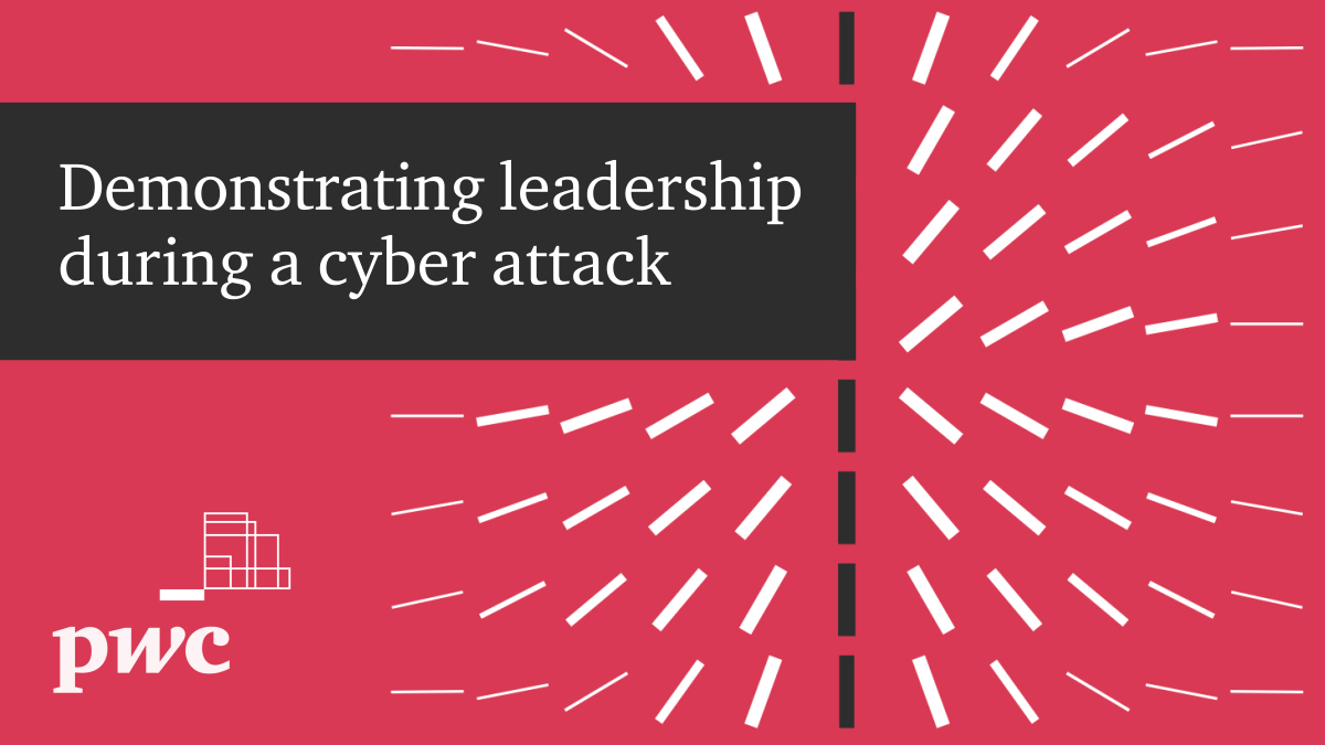 What are the key areas senior leaders should focus on to effectively lead their organisation during a #CyberSecurity breach? Richard Horne <a href="/PwC_UK/">PwC UK</a> shares his views in this new article pwc.to/3hr4oVT