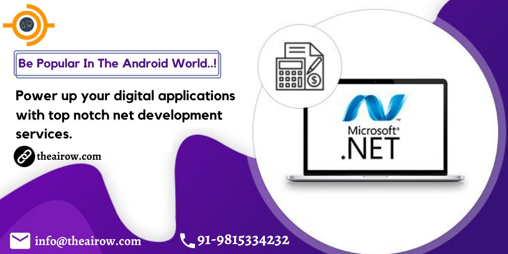 theairow's tweet image. We turn customer dreams into cutting edge IT services. Our team provides custom solutions for enterprises and startups.We Build Scalable, Interactive, Cutting-Edge and Custom #DotNetApplications.
#appdevelopment #appdeveloper #appdesigner #appdevelopmentcompany #dotnetdevelopment