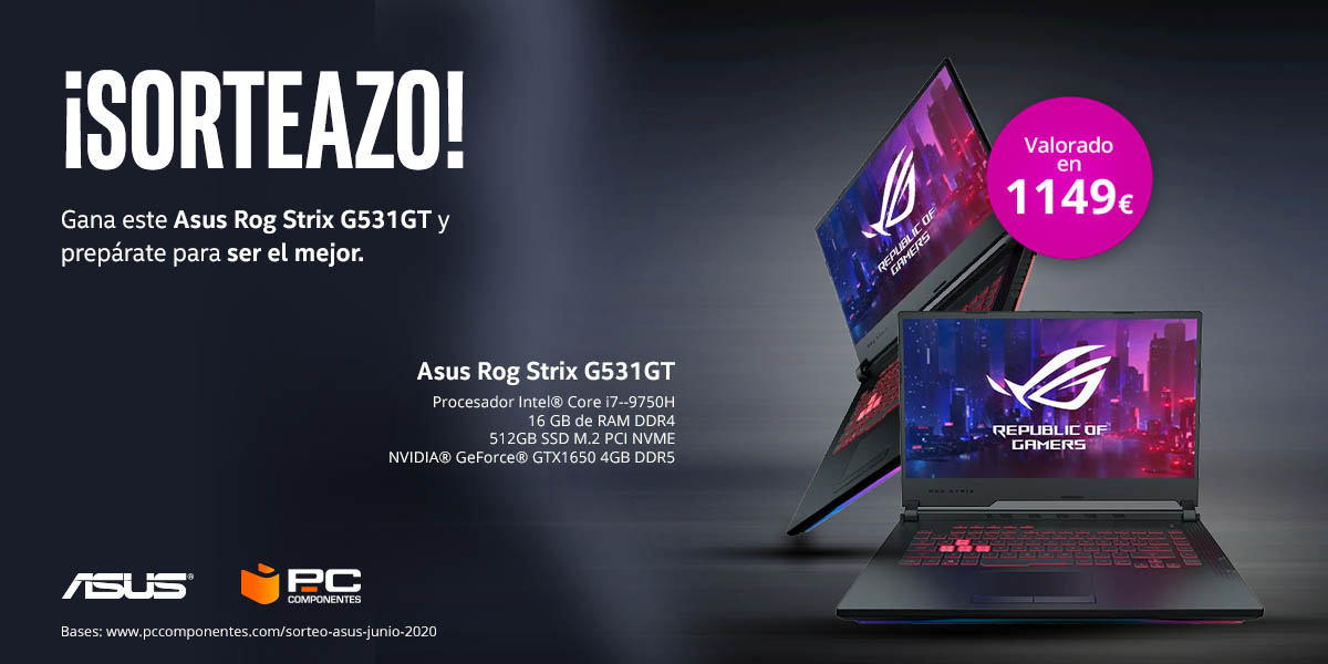 ⚠️SORTEAZO⚠️

👉 ¡Llévate este lujazo de portátil ASUS ROG STRIX G531GT y celebra la ASUS SPECIAL WEEK con nosotros y los amigos de <a href="/ASUSROGES/">ROG España</a>! Solo tienes que:

1⃣ RT + Sigue a <a href="/pccomponentes/">PcComponentes</a> 
2⃣ Comenta con #AsusSpecialWeekPcComponentes diciendo a qué jugarías con este cañón