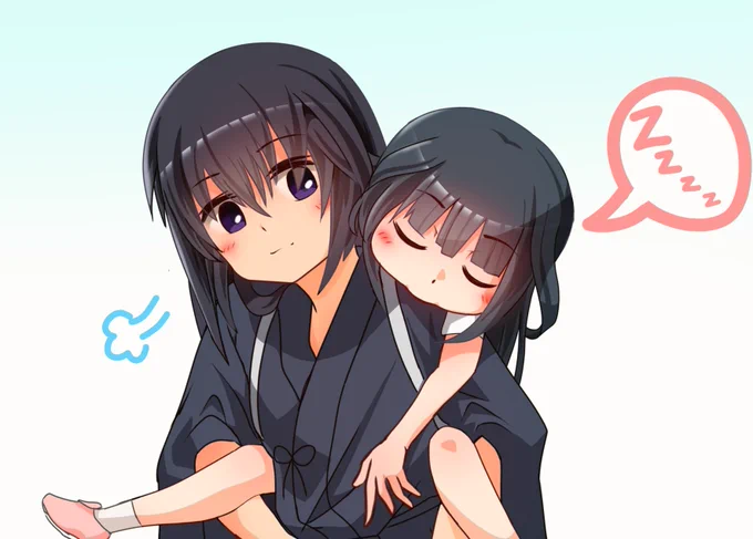 楓さん 6歳
～お姉ちゃんの背中～
#アリスギアお絵かき 