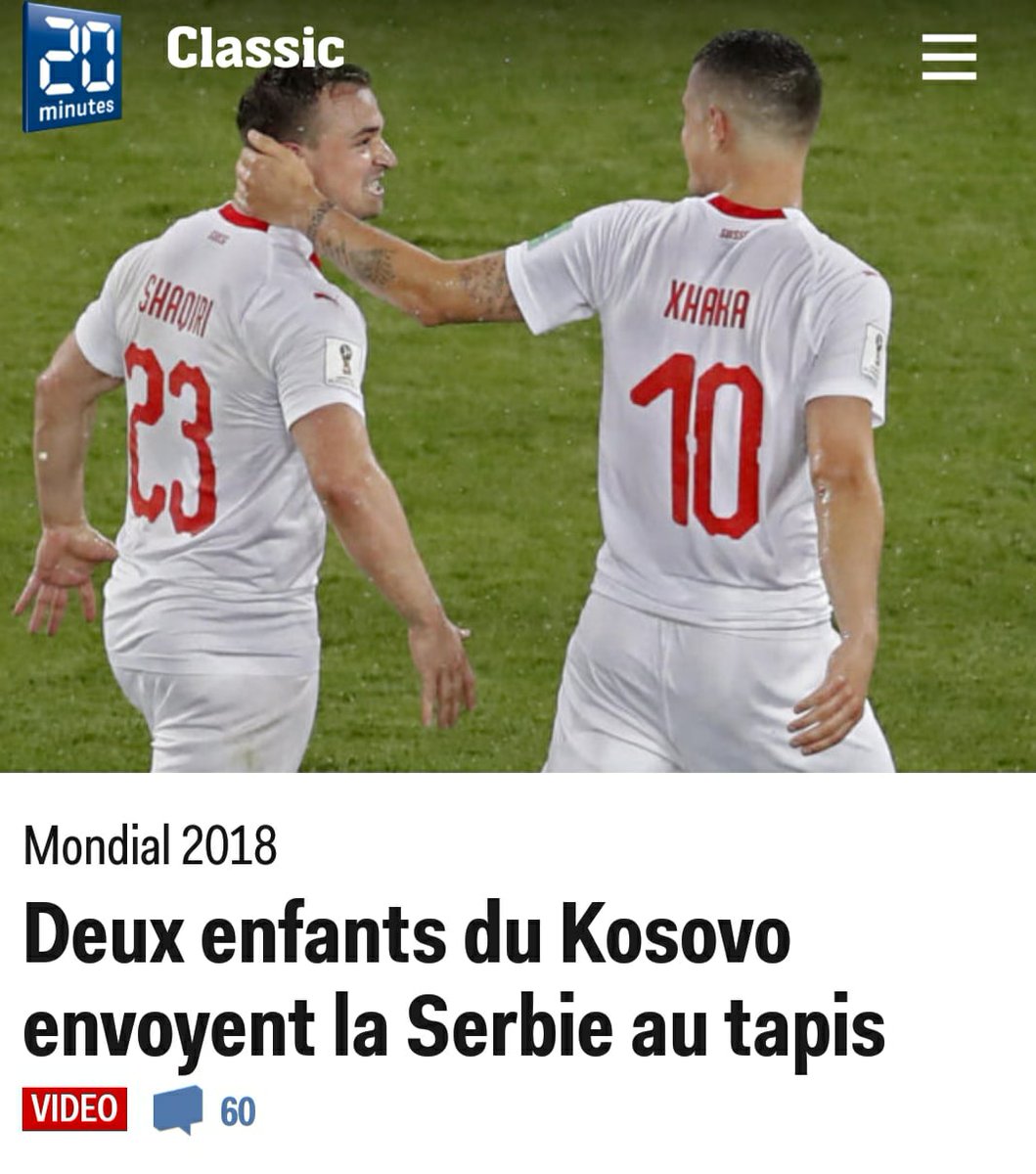 Je rappelle que du tirage au sort jusqu'au match, les joueurs albanophones sont restés extrêmement silencieux et n'ont pas répondu aux nombreuses provocations des journalistes et politiques serbes. Ils ont répondu de la meilleure des manières sur le terrain.