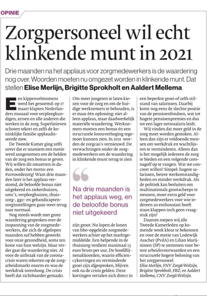 Als het regelen te moeilijk is <a href="/hugodejonge/">Hugo de Jonge</a> laten we het dan makkelijk doen. Zorgpersoneel gratis zorgverzekering 2 jaar lang. Dat klink(t)ende munt goed en trekt nieuwe mensen. #dmvda @Zorg_in_Actie <a href="/CNVZorgWelzijn/">CNV Zorg & Welzijn</a>