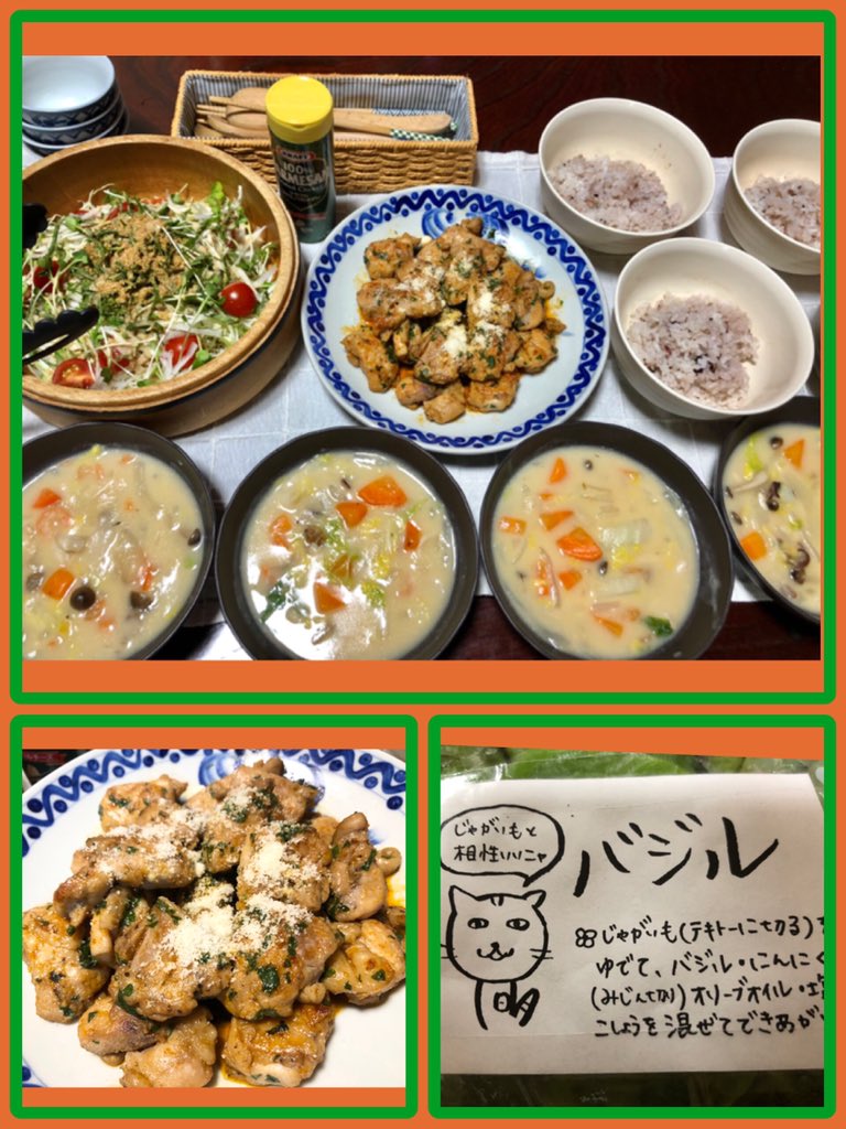 1965mii's tweet photo. (.=ω=)猫ちゃんのイラストがイイ味出して招いてたので思わずカゴに入れちゃった₍˄ุ.͡˳̫.˄ุ₎ฅ˒˒
バジル🌱うちの畑にも生やしたいなぁ〜✨✨✨
#おうちごはん
#コロナに負けるな
#stayhomewith https://t.co/XJCGbMXUpY