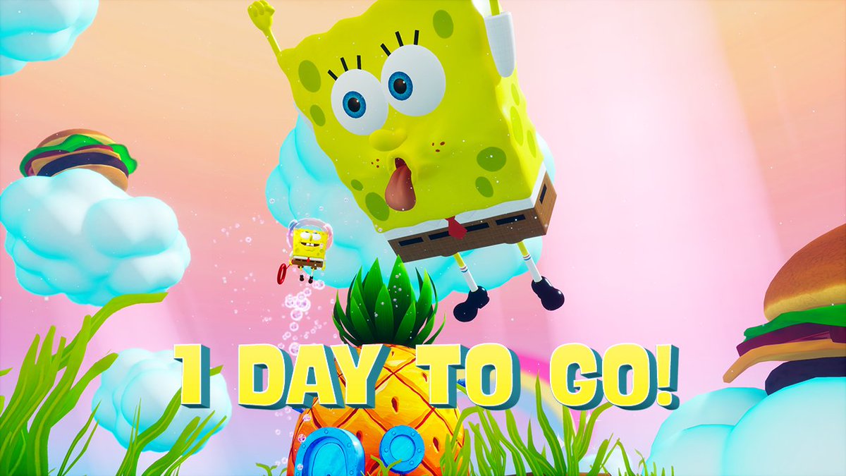 1 Day to go, woohoo! Doing these daily countdowns for the past 60 days has been a fun ride for me and hopefully for you too! Thank you all for your support and here's to another #RehydratedCountdown in the future! <a href="/THQNordic/">THQ Nordic</a> #SpongeBobRehydrated #THQNordic #PurpleLampStudios