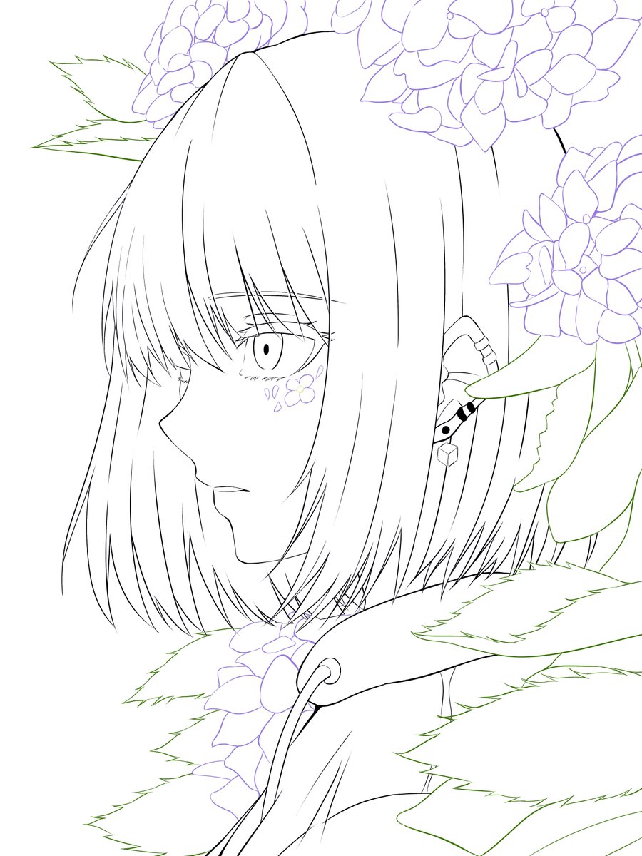 カメレオン Skeb募集中 線画完成 今回は 紫陽花をメインに描いています イラスト 紫陽花 線画 絵描きさんと繫がりたい 横顔 女の子 女の子イラスト T Co 9wbetdrj6s Twitter