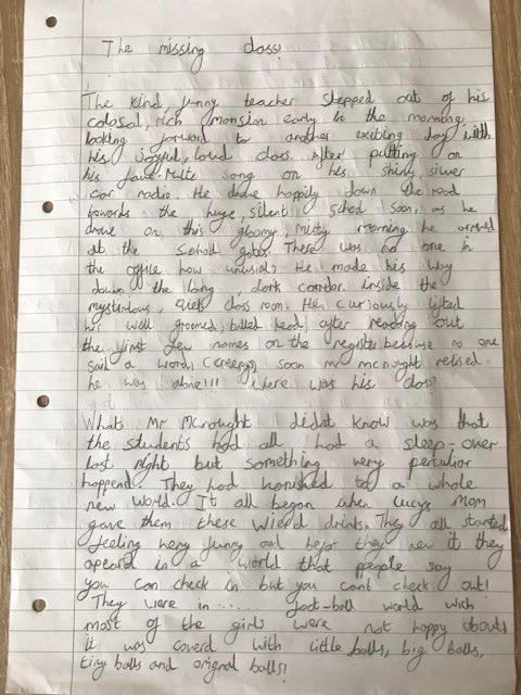 WarstonesYear4's tweet image. We are delighted to have received our first ‘Missing Class’ story entry. An amazing piece of writing and Miss Woodward is delighted with this pupils handwriting! Well done 🌟 @WarstonesP #WarstonesPrimary #Year4 #MissingClass #Story #Writing #HomeLearning