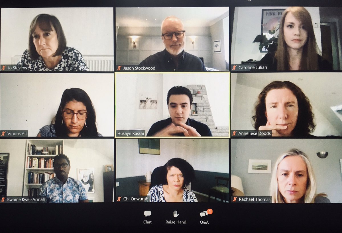 WMLabour's tweet photo. Great to have Birmingham Rep Executive Director @rachaelth0mas flying the flag for the arts in the West Midlands on a Tech & Creative Industries Policy Consultation Zoom call this morning, with a panel including @AnnelieseDodds, @JoStevensLabour, @ChiOnwurah and @kwamekweiarmah https://t.co/QP5wLmHKQX