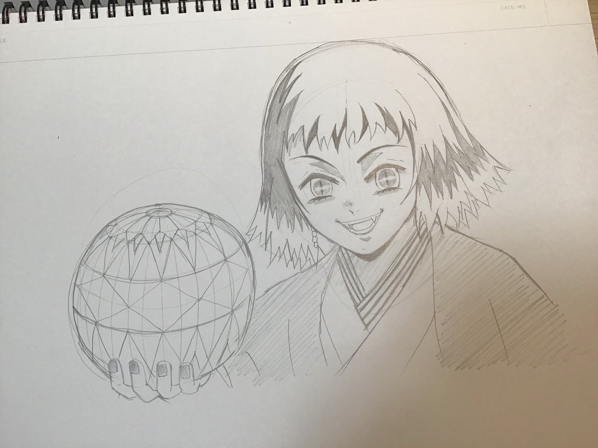 Wako かくしごっと 時々ヨメマル 鬼滅の刃 朱紗丸を練習 徐々に手が走ってきた感じがしているので 私の実力を考えたらよく描けたでしょう W ところで 毬の柄とか描く時って 皆さんどうやって描いてます 鬼滅の 刃イラスト 朱紗丸 Demonslayer