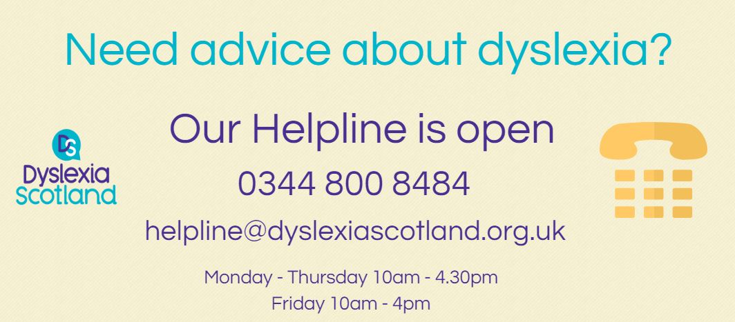 Our Helpline is open for all enquiries about dyslexia.