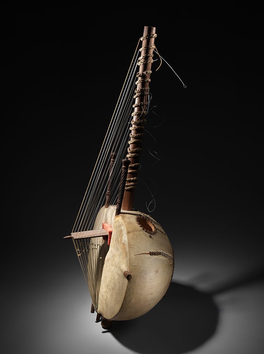 These Griots were specially charged with keeping the stories of the people, and recounting the tales of great ancestors. The stories were sung, and were accompanied by the playing of a stringed instrument called a kora.
