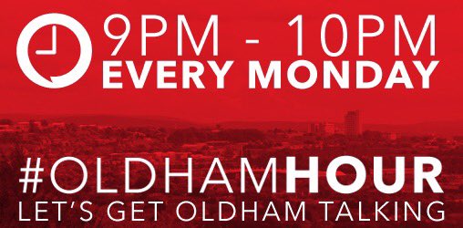 Oldham Hour (@oldham_hour) on Twitter photo Don’t forget to set your 🔔 for tonight at 9pm!
#OldhamHour was trending again last week, let’s show that OLDHAM is the place be noticed in the North West!
<a href="/JimfromOldham/">Jim McMahon MP</a> @cllrsfielding Don’t forget to set your 🔔 for tonight at 9pm!
#OldhamHour was trending again last week, let’s show that OLDHAM is the place be noticed in the North West!
<a href="/JimfromOldham/">Jim McMahon MP</a> @cllrsfielding