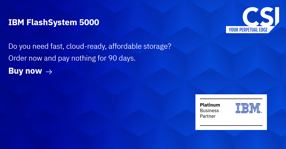 Explore the options for fast, cloud-ready, affordable storage from IBM... #FlashSystem5000  ow.ly/iHEI50AcAC3