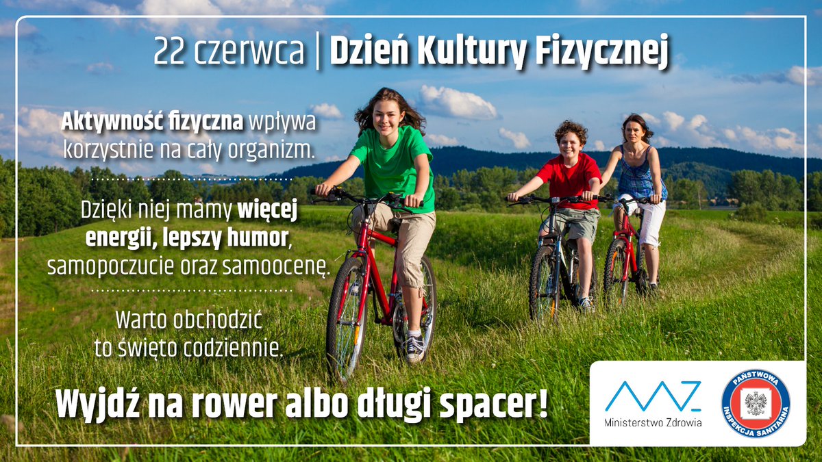 GIS_gov's tweet photo. Zachęcamy do codziennego wysiłku fizycznego. Ruch dla wielu z nas stał się sposobem na spędzenie wolnego czasu. Warto poświęcić co najmniej 20 minut dziennie na aktywność fizyczną! https://t.co/CbyepdogF7