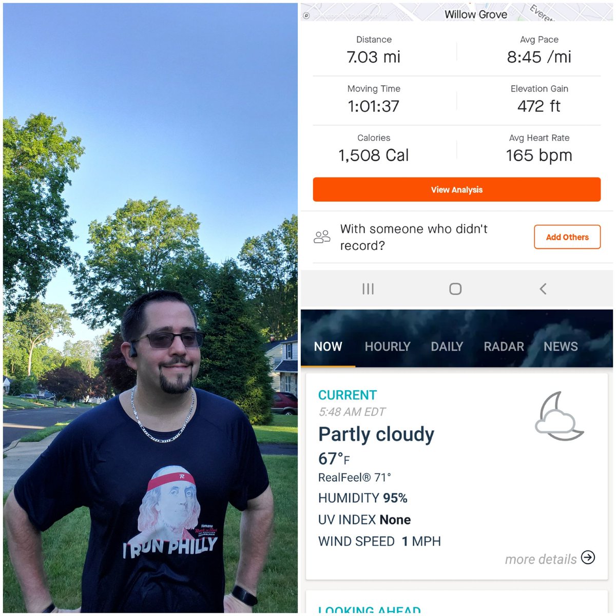 #RiseAndShine! ☕💪🏃‍♂️
Monday, we meet again. Hills and humidity, fun times! 🤣
Have a great day everyone, be safe!
#BibChat #RunChat #GVRAT1000K 
#100kstepchallenge