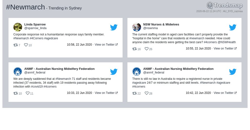 Trendsmap Sydney tweet media