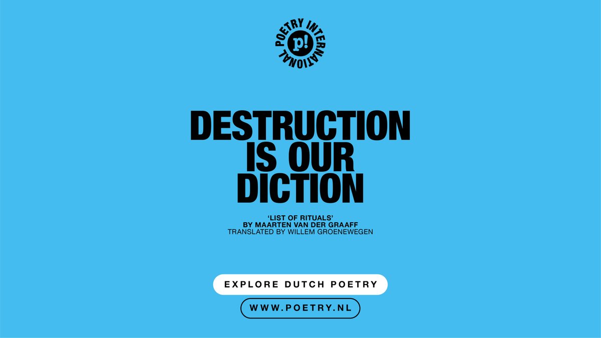 poetry_int's tweet photo. #exploreDutchPoetry - Maarten van der Graaff stands firmly situated in the current day and reports his findings without holding back. His tone is confident and free from illusion. Read his 'List of rituals' in English translation by Willem Groenewegen > https://t.co/47ltkke6zN https://t.co/X2uQ39ZCsz