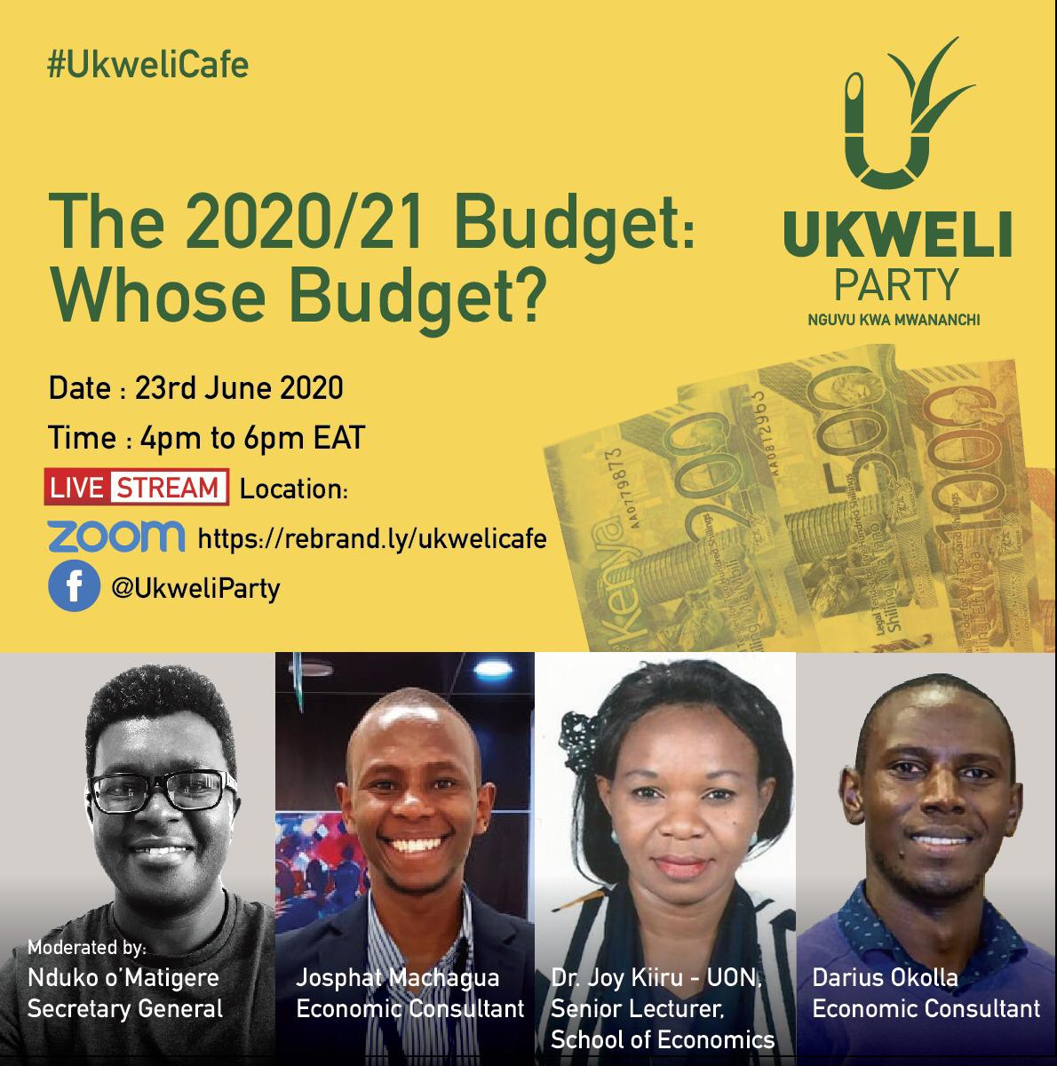UkweliParty's tweet photo. A reminder on our #UkweliCafe tomorrow from 4:00pm to 6:00pm as we discuss the Budget. https://t.co/rfnLLfLnEM