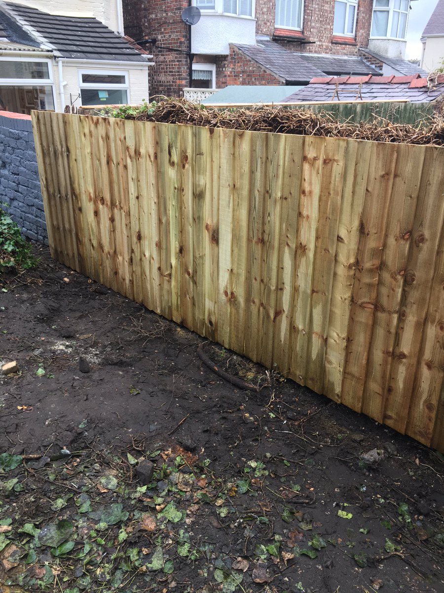 New small fence erection in Wallasey
