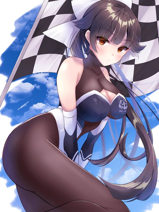 レースクイーンになって応援してくれる高雄
#アズールレーン 