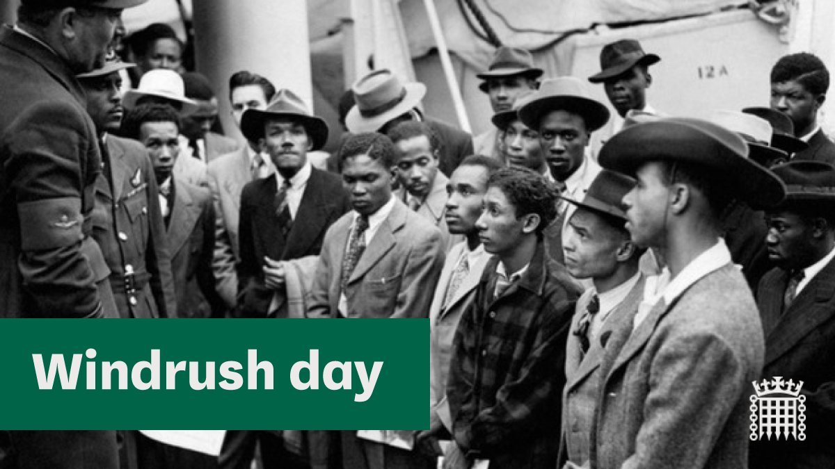 Today is Windrush Day, celebrating the contribution of the Windrush Generation and their descendants. Here's a thread of resources including research briefings from our colleagues in @commonslibrary #WindrushDay2020