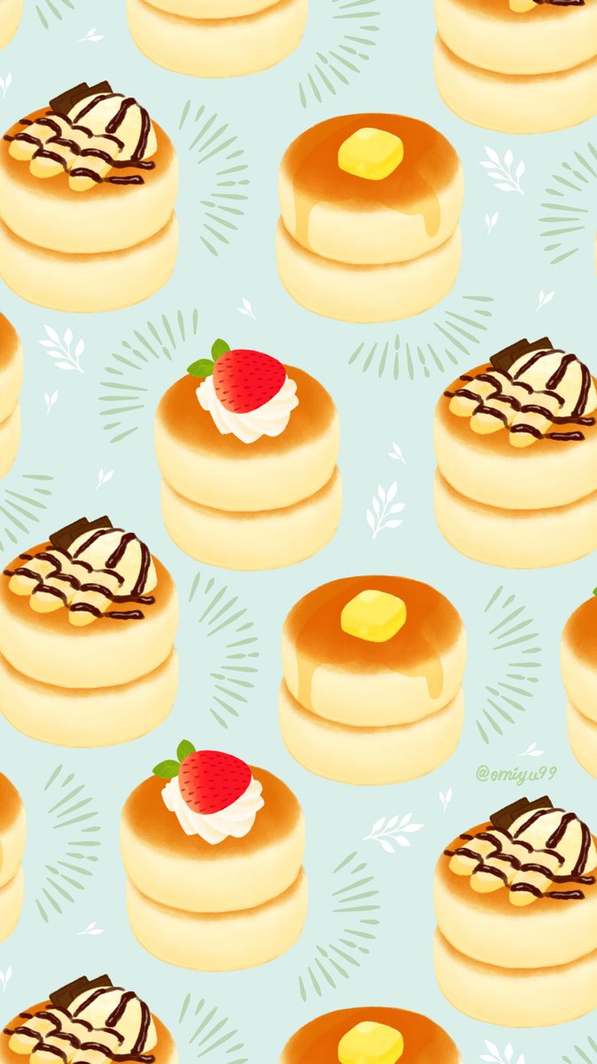 Omiyu お返事遅くなります パンケーキな壁紙 Illust Illustration 壁紙 イラスト Iphone壁紙 パンケーキ ホットケーキ Pancake 食べ物