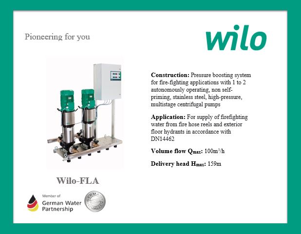WiloPumpsNigLtd's tweet photo. Pressure boosting system for firefighting application. Used for water supply of firefighting water in hose reels and exterior hydrants
#wilo #wilopump #pressureboostingpump #pressureboostingsystem #firefighting #hosereelapplication #hosereel #multisatgepump #centrifugalpump https://t.co/tOluOFo4zJ