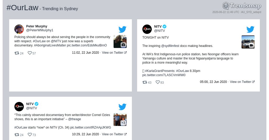 Trendsmap Sydney tweet media