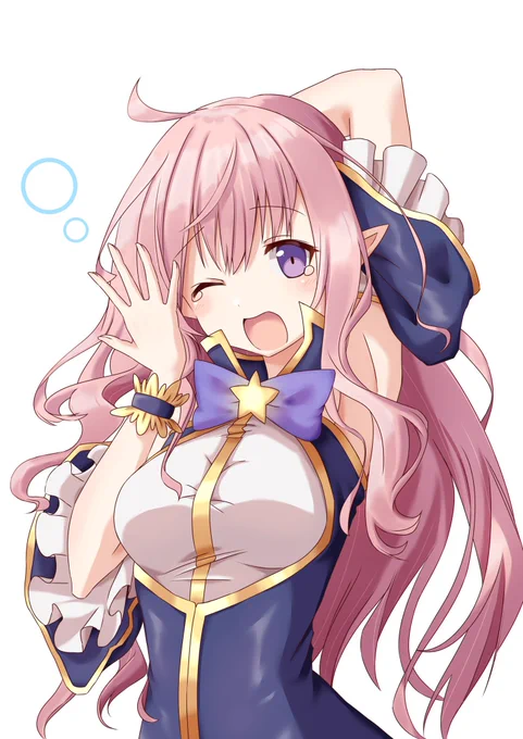 ハツネちゃんは髪を結んでなくても可愛いと思うという絵 