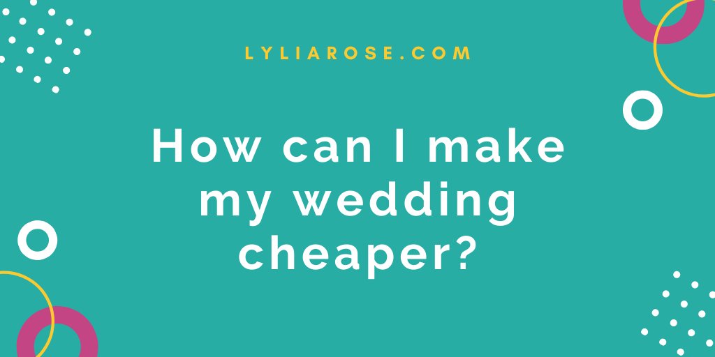 LyliaRose's tweet photo. How can I make my wedding cheaper?
https://t.co/sm0PHFkShv
#wedding #cheapwedding #cheapweddingideas #frugalwedding https://t.co/c8ZYtsJyxh
