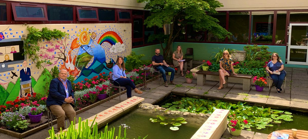 A poignant final leadership meeting @hubrisca. We met in the Remembrance garden to reflect on our journey through lockdown supporting key workers. Thank you again to all the team involved.