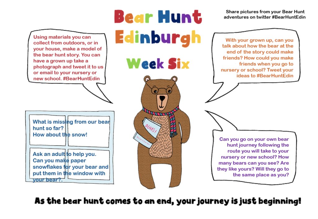 LeithNursery's tweet photo. It's week 6 of our Bear Hunt adventure! Have a look at these suggested activities... #LeithBear would love to see what you've been up to! #BearHuntEdin https://t.co/43HqcZAMFJ