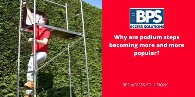 BPS_Access's tweet image. Why are podium steps becoming more and more popular? 
In our latest blog, we run through the main features of podium steps and explain why many professional users now view them as their go-to height access solution on the work site: laddersandscaffoldtowers.co.uk/blog/podiums/w…