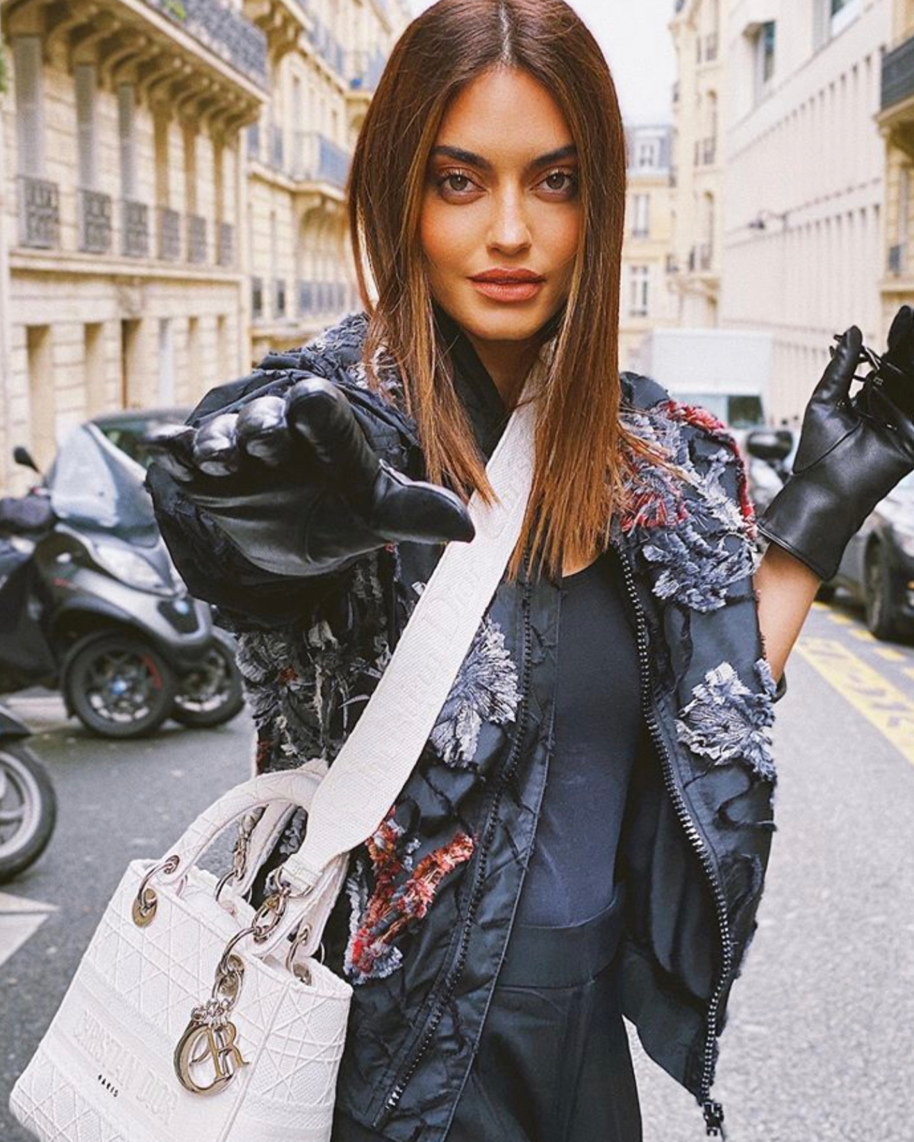 Lady dior top bag street style