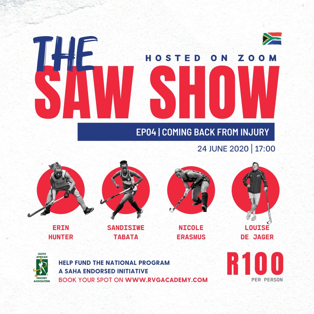 🔥 THE SAW SHOW EPISODE 04 🔥⁠
⁠
Topic: Coming Back from Injury
Date: 24 June 2020⁠
Platform: Zoom⁠
Cost: R100⁠
⁠
💸 Funds raised will go toward our national program 🙏⁠