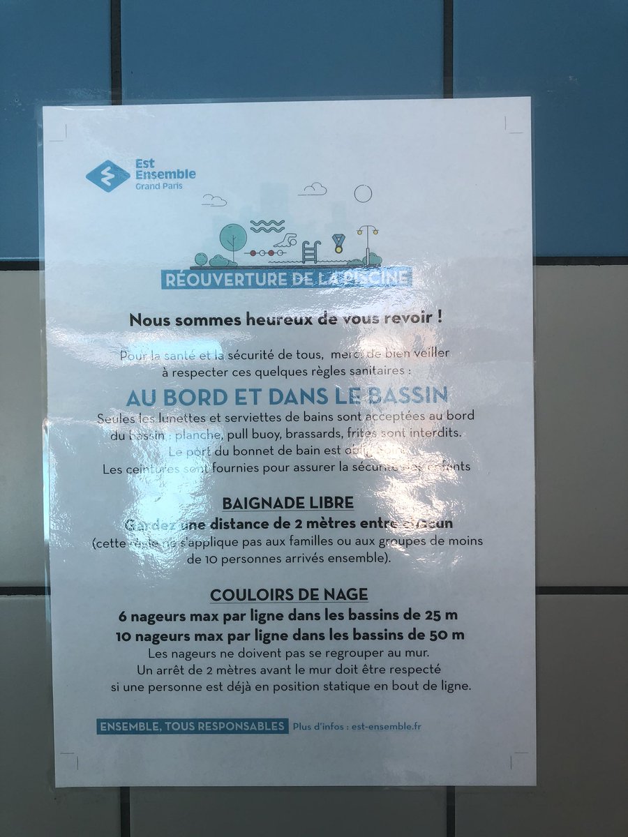 Réouverture des piscines du territoire <a href="/Est_Ensemble/">Est Ensemble</a> 
J’accueille les premiers baigneurs en présence de <a href="/viagrandparis/">viàGrandParis</a> à la piscine Fernand Blanluet à @VilleduPre avec le ☀️ 🏊🏿🏊🏼‍♀️