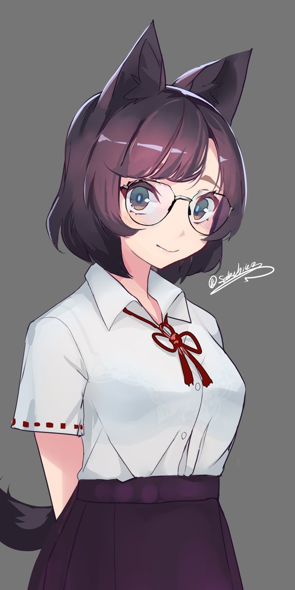 「神社モチーフの制服✨⛩️ 」|さくひこのイラスト