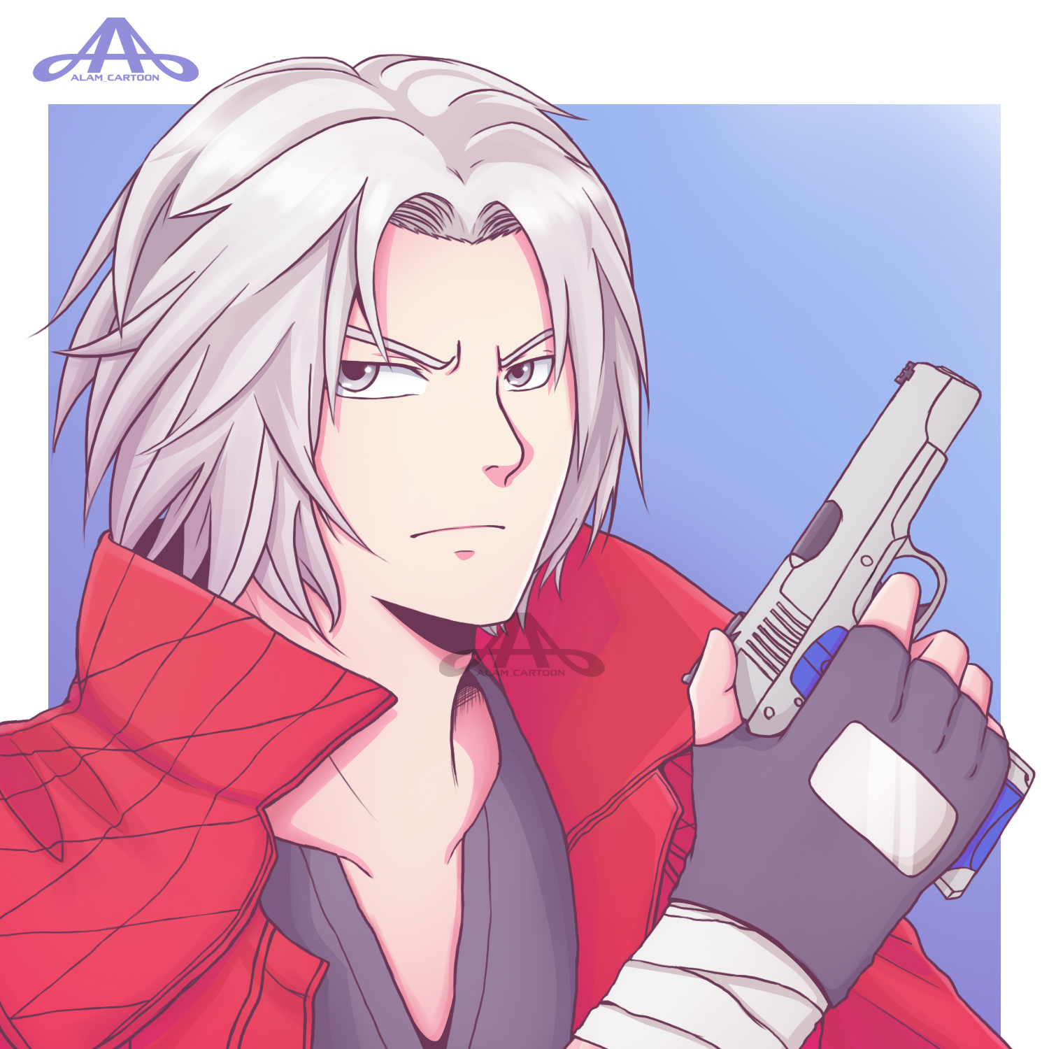 Alam_Cartoon (Commission Open) on X: Dante Devil May Cry Fanart