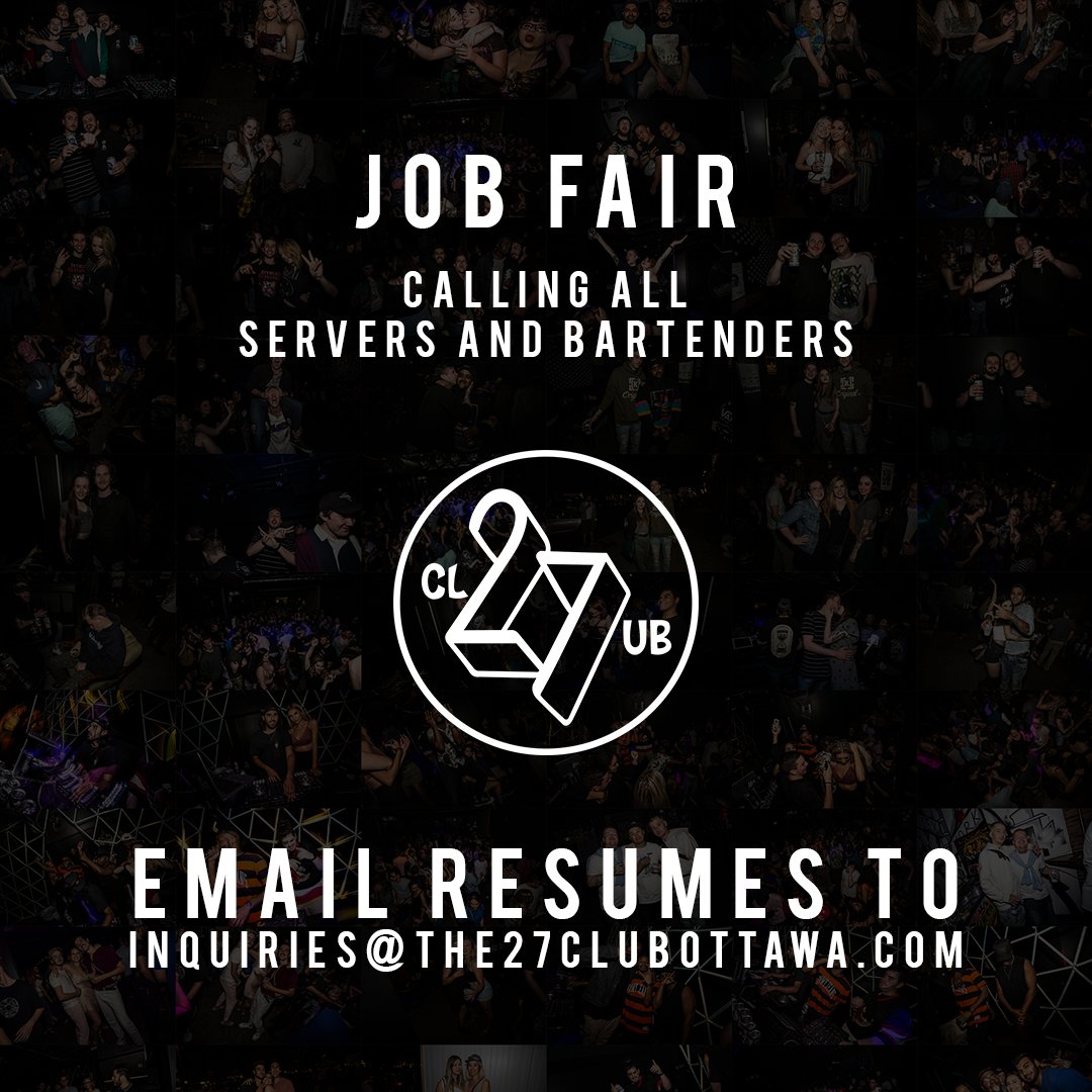 Calling all Servers and Bartendars. We are hosting a job fair! Email us.