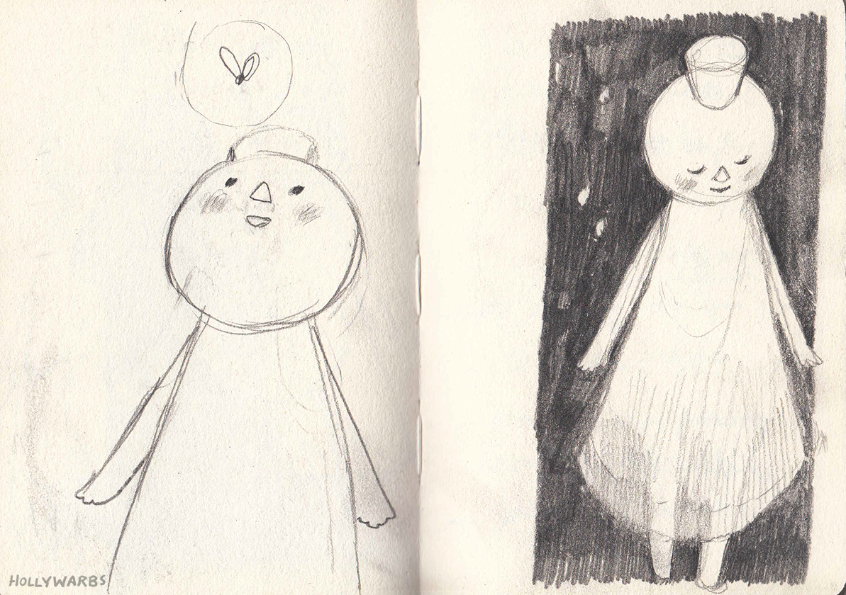 Early concept sketches of Lumi for <a href="/hellohonne/">HONNE</a> 'No Song Without You' video.
