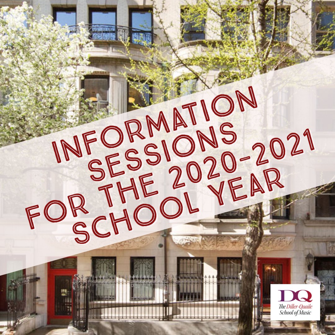 Join us remotely for Information Sessions on Tues, June 23 at 12:00 p.m. or Wed, June 24 at 8:00 p.m to learn about in-person and online options for classes and instrument &amp; voice programs for children from three months of age to high school. RSVP: jpakhomov@diller-quaile.org.