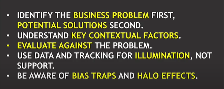 cambartley's tweet photo. “The biggest problem in marketing is nobody is diagnosing the real problem before they implement the tactical solutions.” #MarketingThingsNotToDo
Find the talk this is taken from in the thread below. Brilliant 30 min watch. https://t.co/ZNhuQ7Bs9g