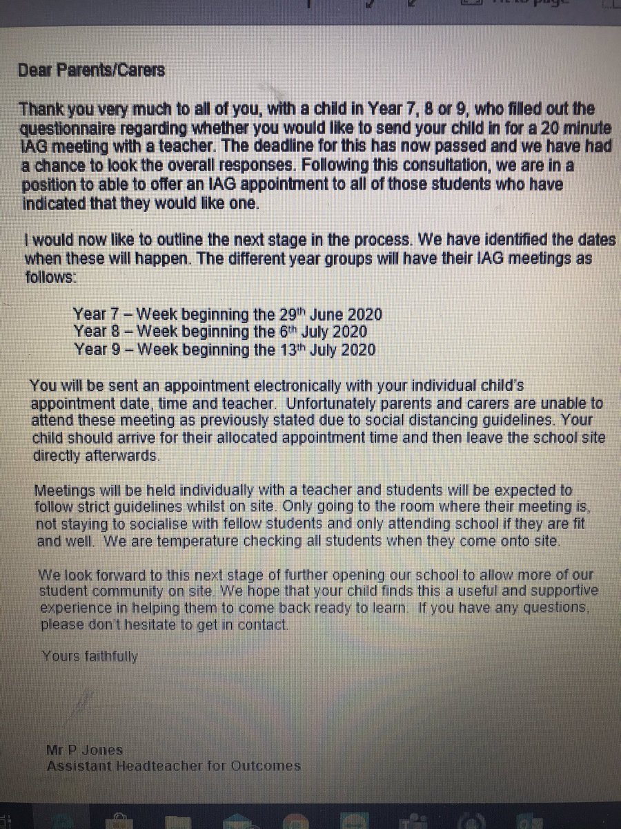 This letter will be coming out to the parents/carers of students in Years 7-9 this afternoon. <a href="/RegentsParkCC/">Regents Park Community College</a>