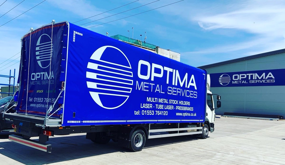 Optimametal's tweet photo. One of 4 new trucks going onto the fleet. Great work from ZJB Engineering LTD. we thought our signs weren’t big enough, so we thought we would increase the sign again. Looking forward to getting the truck out and about. https://t.co/e5U9ecTYUP