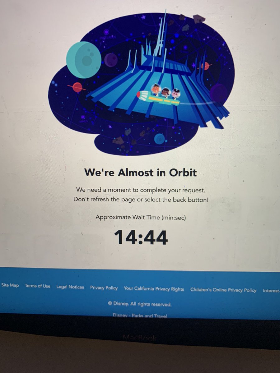 KenzColumbus's tweet photo. My wait time keeps getting close to zero and then the wait time gets bumped back up to 15 mins. Anyone else? Disney Reservation System #Disneyworld #DisneyReservationSystem https://t.co/vk4Dk7Lj0I