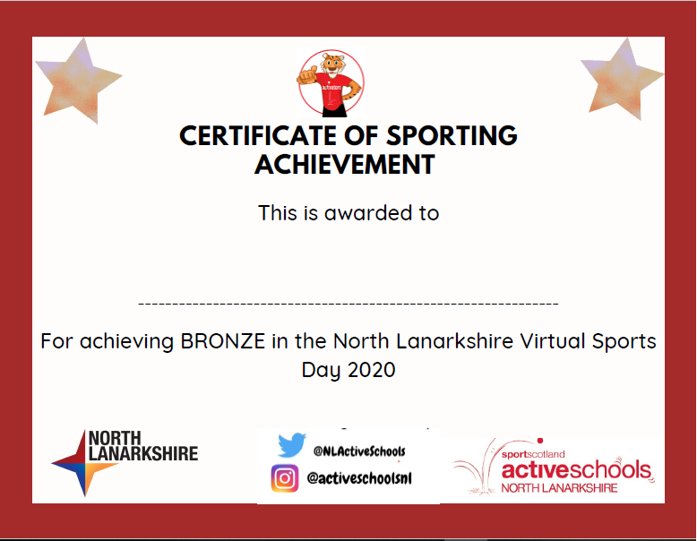 NLActiveSchools's tweet photo. #NLSportsDay | Results

Are you Bronze, Silver or Gold? Once you know either print out your certificate, or create your own special one (which we would love to see)!

We have LOVED seeing all your amazing pictures and videos - keep them coming! Come back at 2pm for a cool down! https://t.co/7cCkxyEWpv