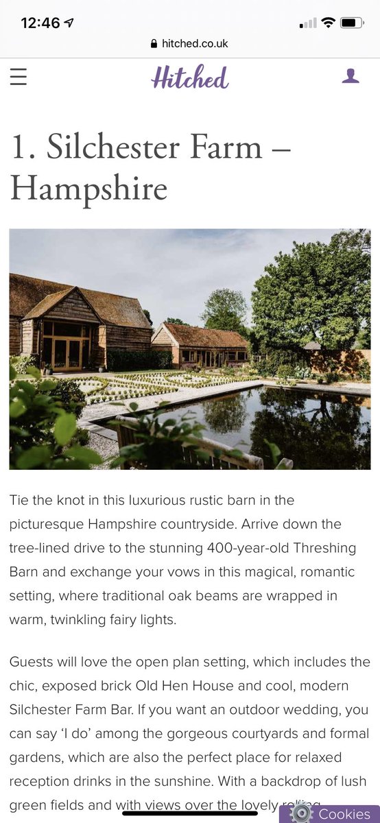 We are at the top of Hitched ‘Best New Wedding Venues’ list.
hitched.co.uk/wedding-planni…
Be one of the first to get married in our ancient Hampshire Threshing Barn or in our brand new lakeside ceremony pavilion, and experience the romance and luxury of this unique, countryside oasis.