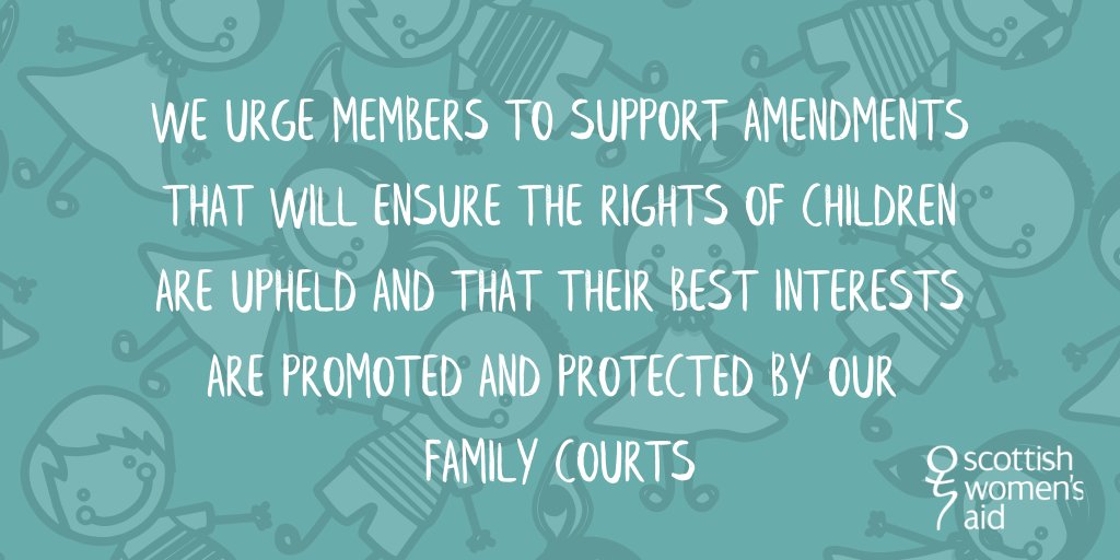 We welcome many of the amendments brought forward to strengthen the Bill to protect the rights of children.We urge MSPs to support amendments that will realise the Bill’s key policy objectives in regards to compliancy with the  #UNCRC and protection for victims of  #DomesticAbuse